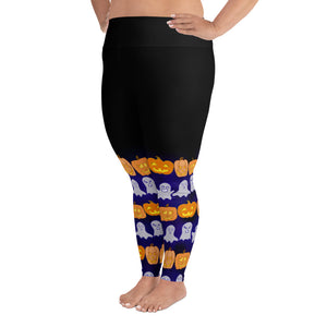 Ghosts and Pumpkins Plus Size Leggings